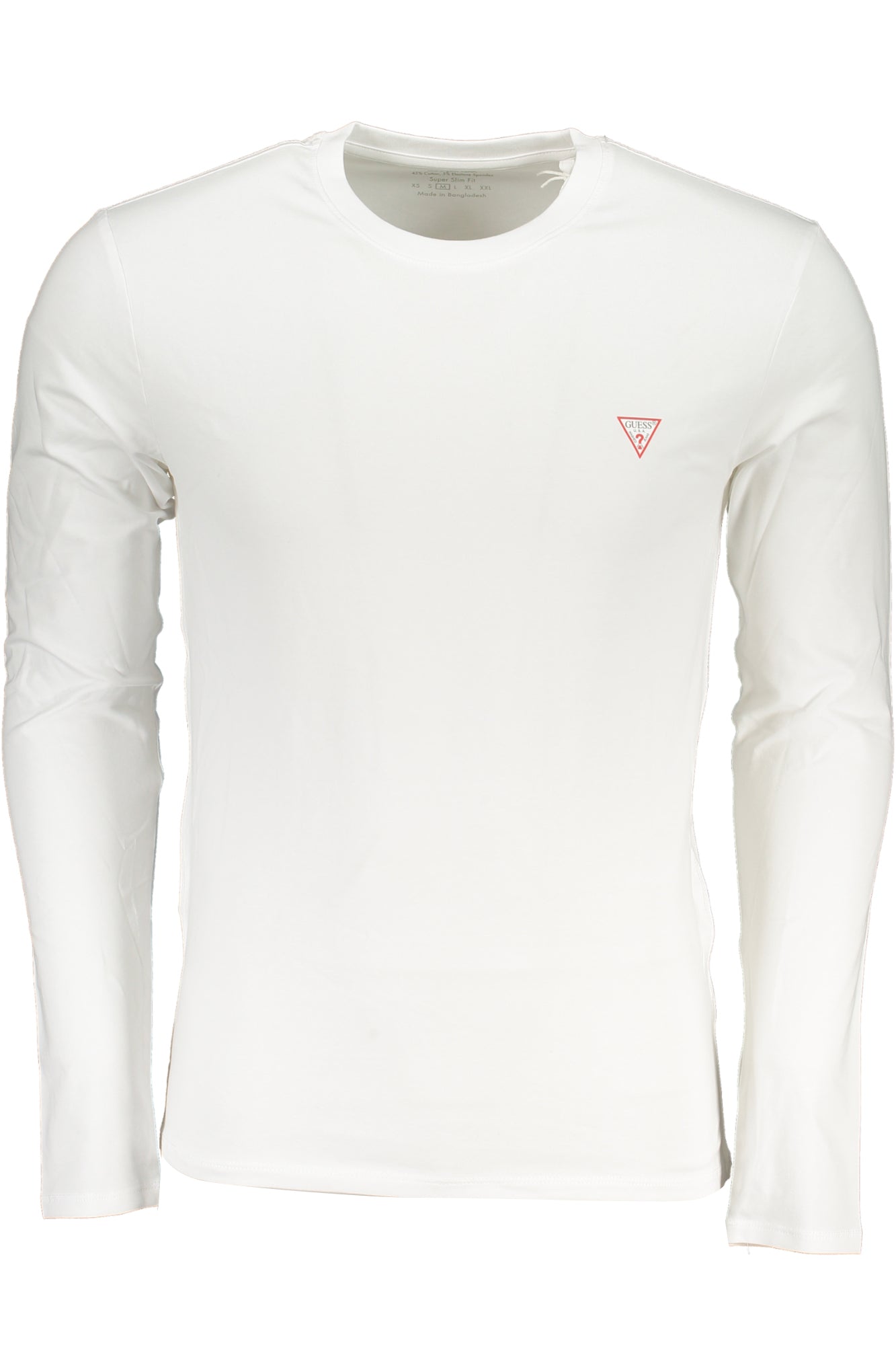 GUESS JEANS Langarm-T-Shirt Herren – Slim Fit aus Bio-Baumwolle | soulluna.de Weiß