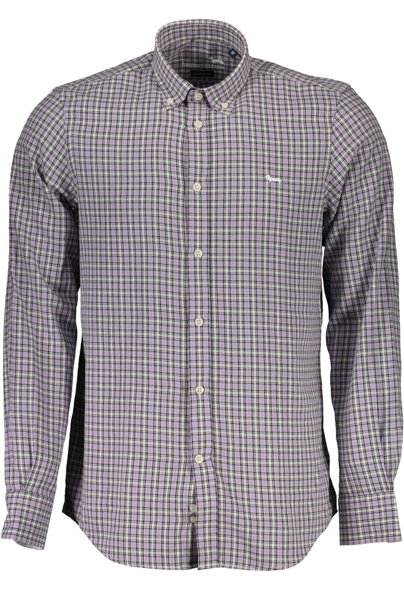 HARMONT & BLAINE Langarmhemd Herren Lila – Klassisches Baumwollhemd für Herbst/Winter Violett