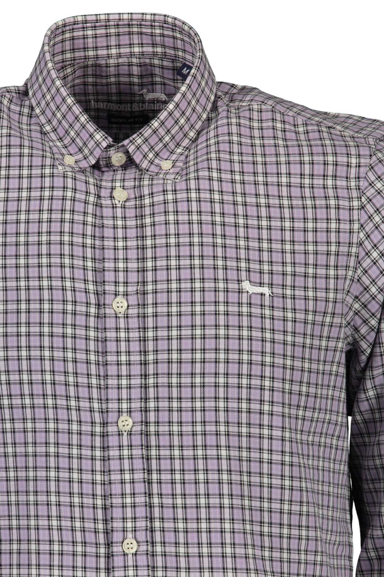 HARMONT & BLAINE Langarmhemd Herren Lila – Klassisches Baumwollhemd für Herbst/Winter Violett