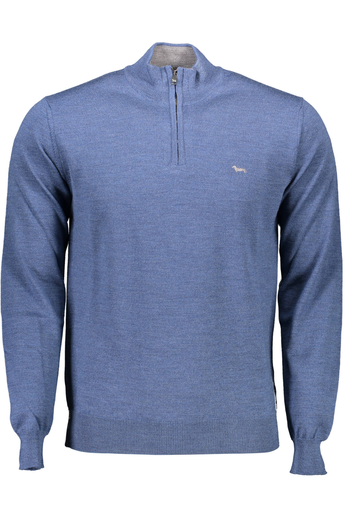 HARMONT & BLAINE Herrenpullover blau – Italienische Wolle mit Reißverschluss Blau