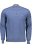 HARMONT & BLAINE Herrenpullover blau – Italienische Wolle mit Reißverschluss Blau