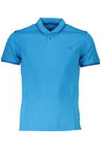 HARMONT & BLAINE BLAUES KURZÄRMELIGES POLOSHIRT FÜR HERREN