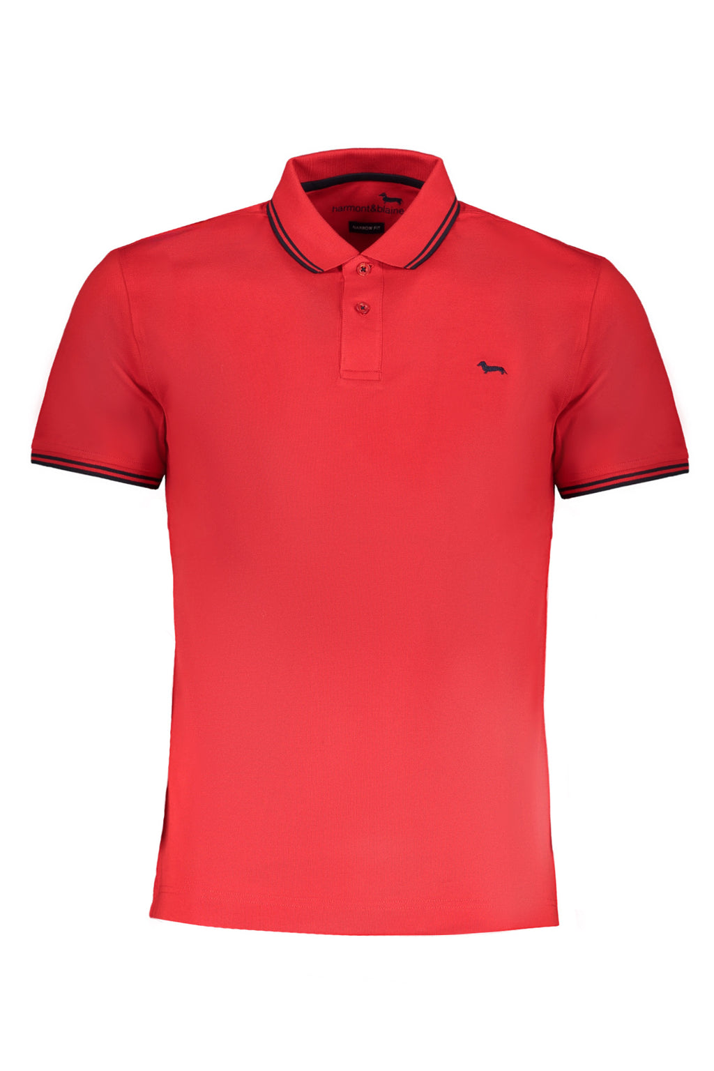 HARMONT & BLAINE ROTES KURZÄRMELIGES POLOSHIRT FÜR HERREN