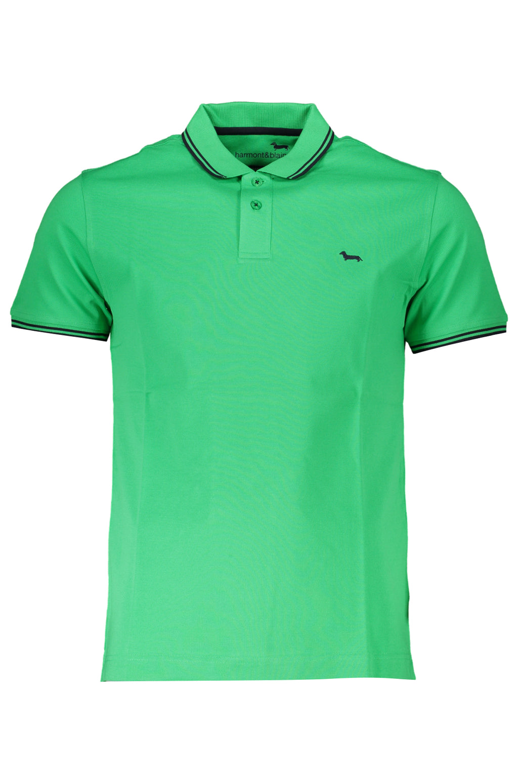 HARMONT & BLAINE GRÜNES KURZÄRMELIGES POLOSHIRT FÜR HERREN
