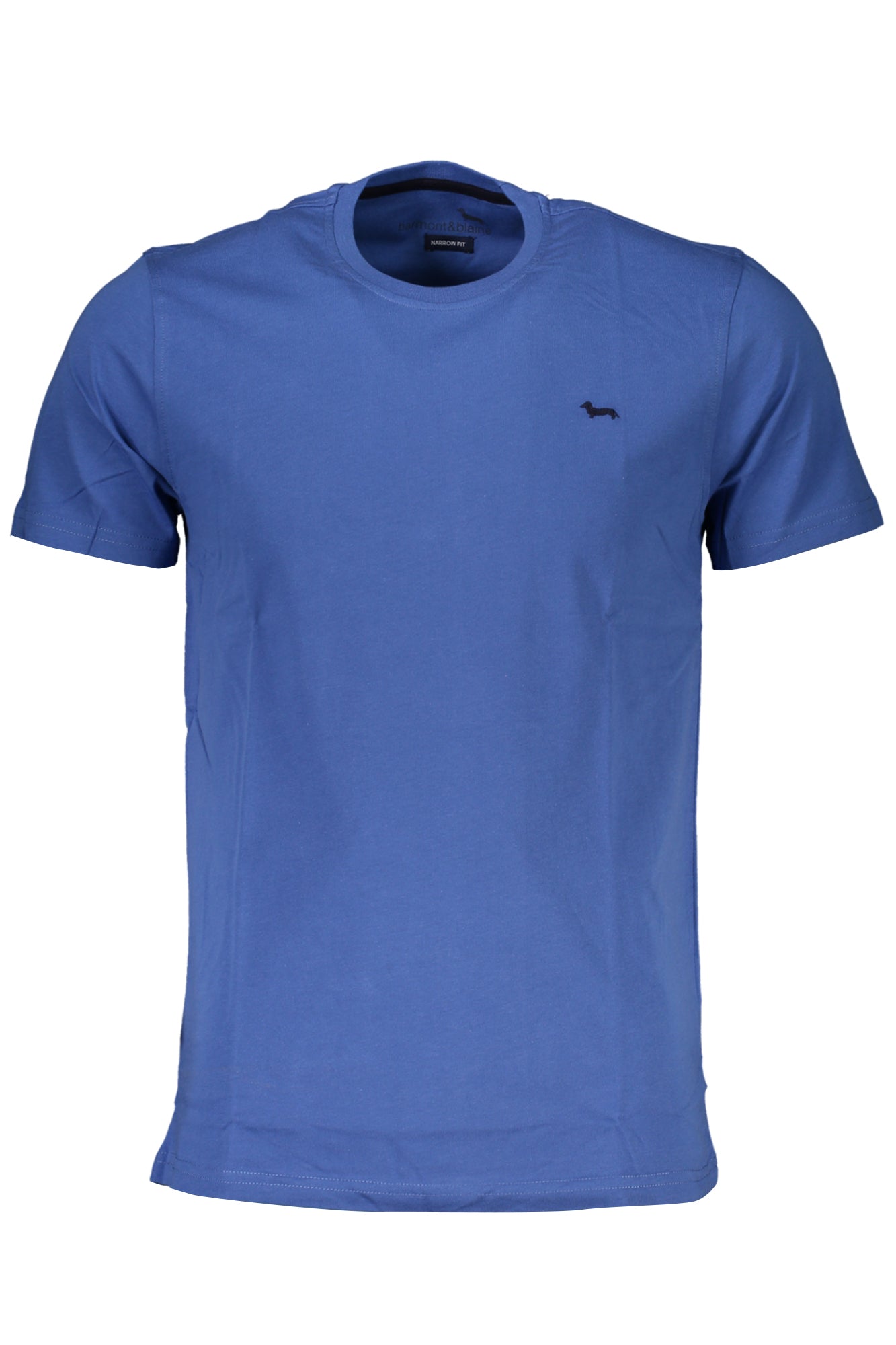 HARMONT & BLAINE T-Shirt Herren – Rotes Kurzarm-Shirt mit Logo-Stickerei Blau