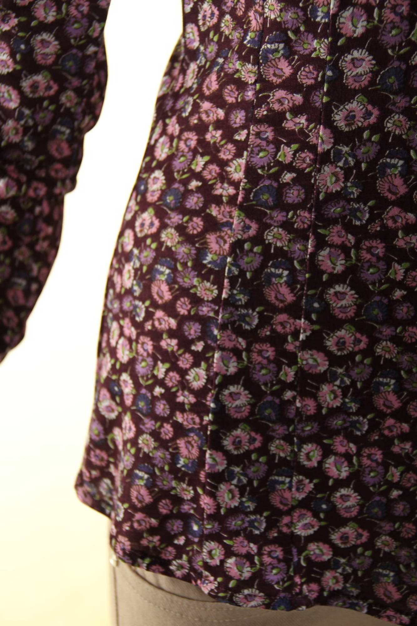 Holiday Inn Langarmshirt Damen Lila – Viskose Hemd mit italienischem Kragen Violett