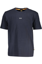 HUGO BOSS HERREN-KURZARM-T-SHIRT BLAU
