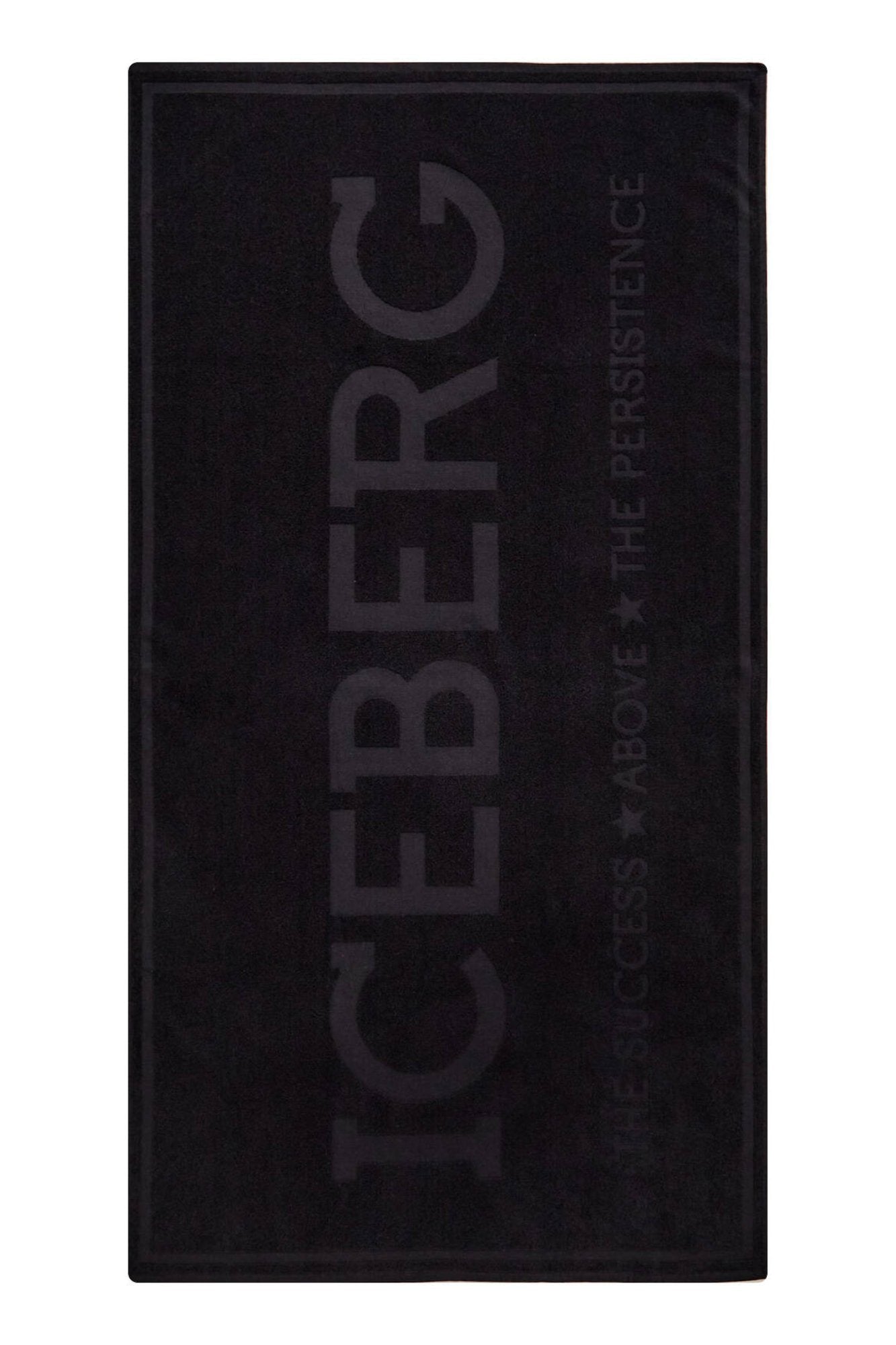 Iceberg Strandtuch Herren – 100% Baumwolle, 90x170 cm | Logo-Detail Schwarz