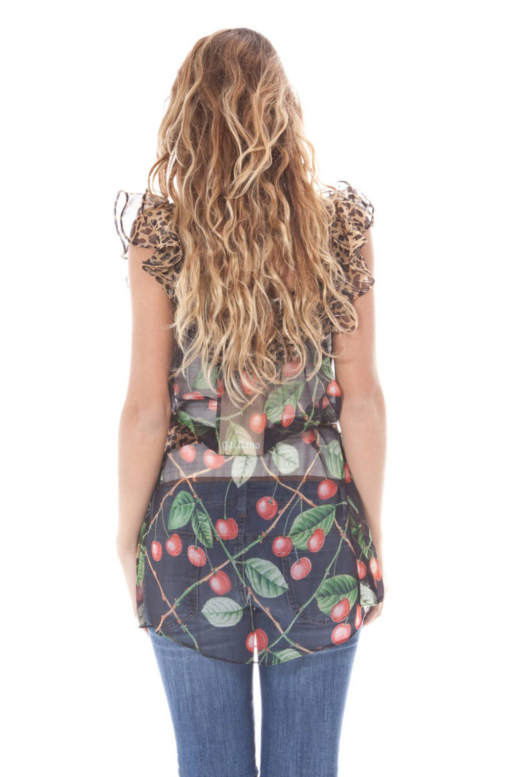 JOHN GALLIANO KURZARM HEMD DAMEN SCHWARZ