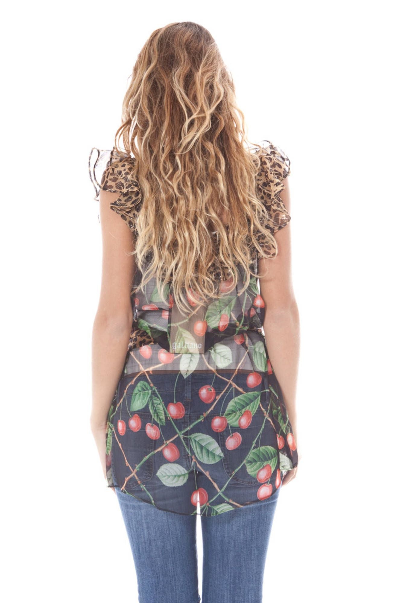 JOHN GALLIANO KURZARM HEMD DAMEN SCHWARZ