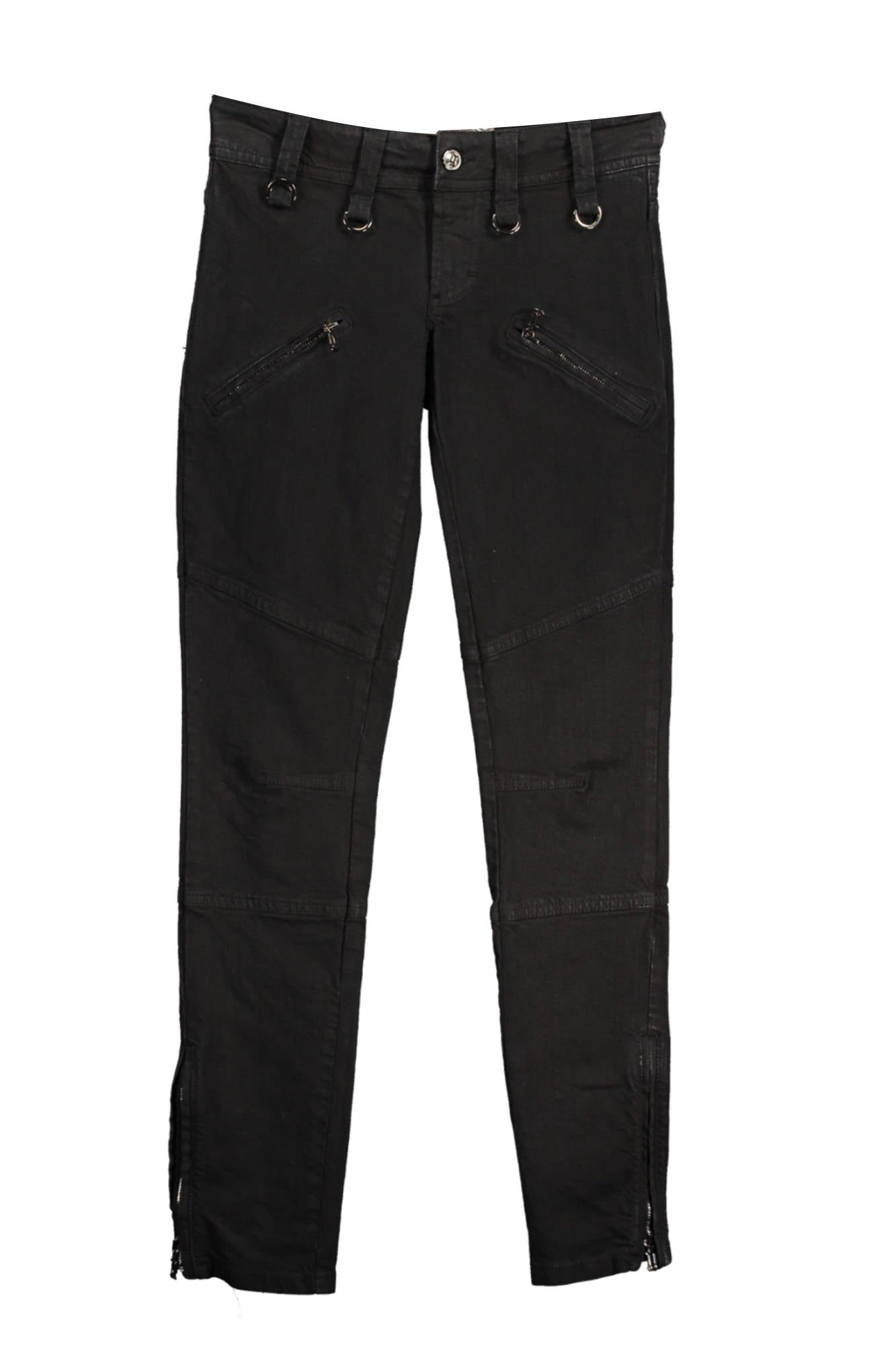 John Galliano Damenhose schwarz – Elegante Hose mit schmalem Bein für Herbst/Winter Schwarz