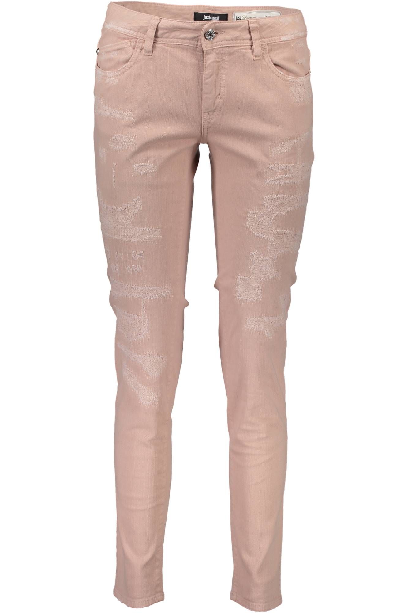 Just Cavalli Rosa Damenhose – 5-Pocket Jeans mit Worn-Effekt für Damen | soulluna.de Rosa