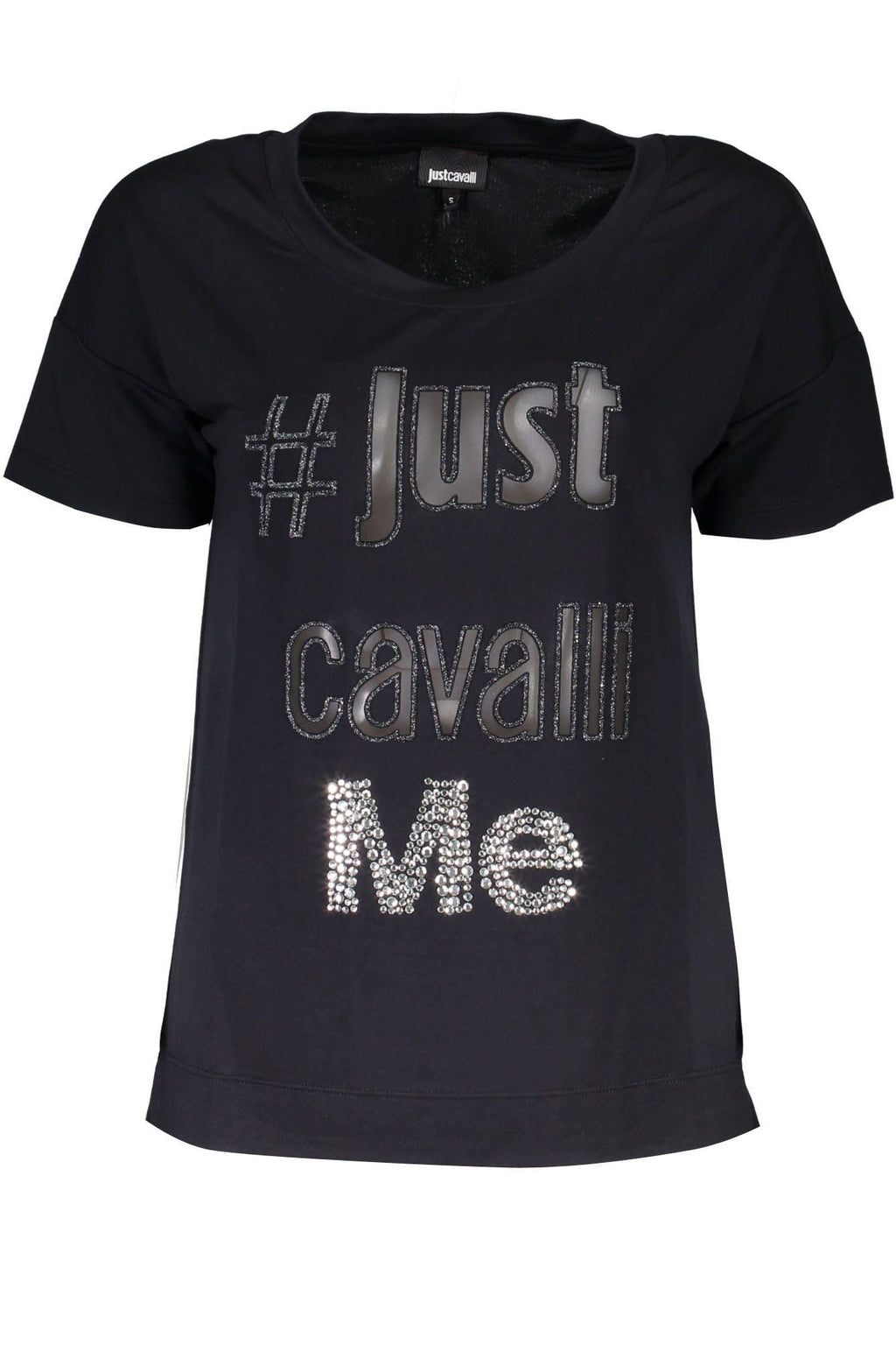 JUST CAVALLI DAMEN KURZARM T-SHIRT SCHWARZ