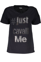 JUST CAVALLI DAMEN KURZARM T-SHIRT SCHWARZ