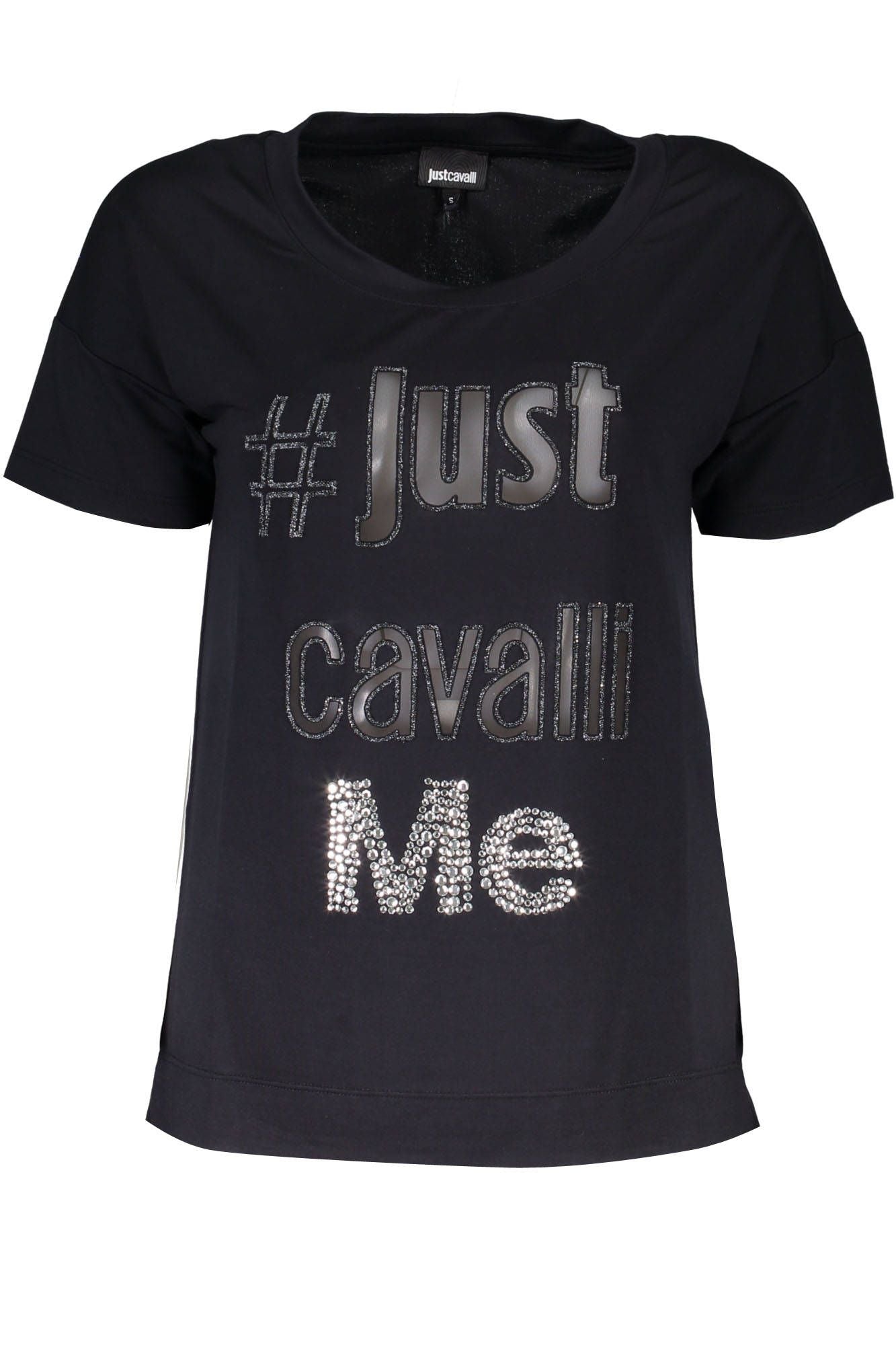 JUST CAVALLI DAMEN KURZARM T-SHIRT SCHWARZ