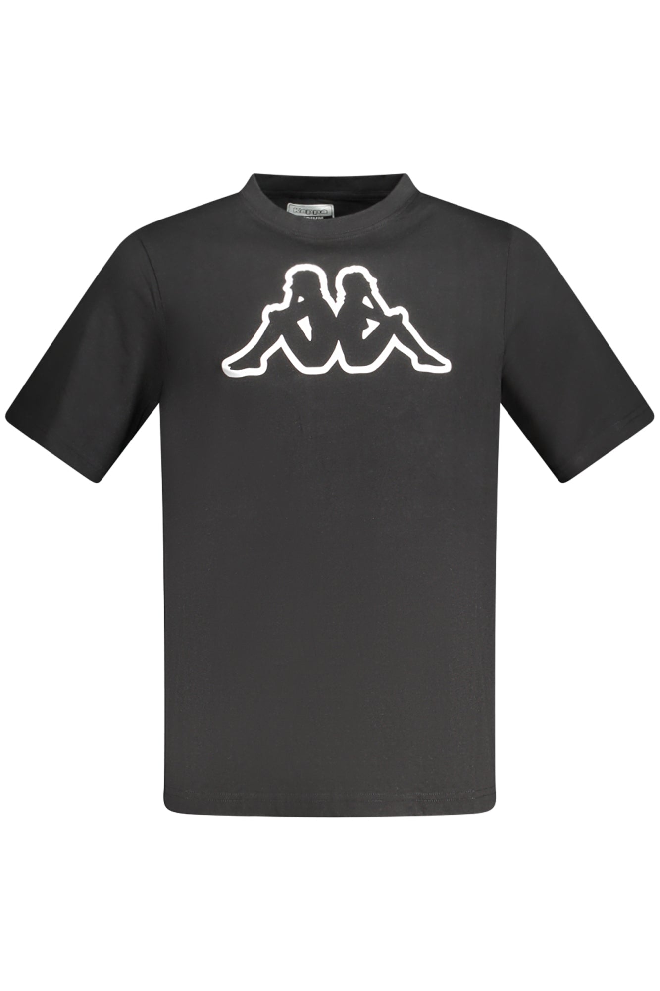 Kappa Kurzarm T-Shirt Herren Schwarz – Regular Fit aus 100% Baumwolle Schwarz