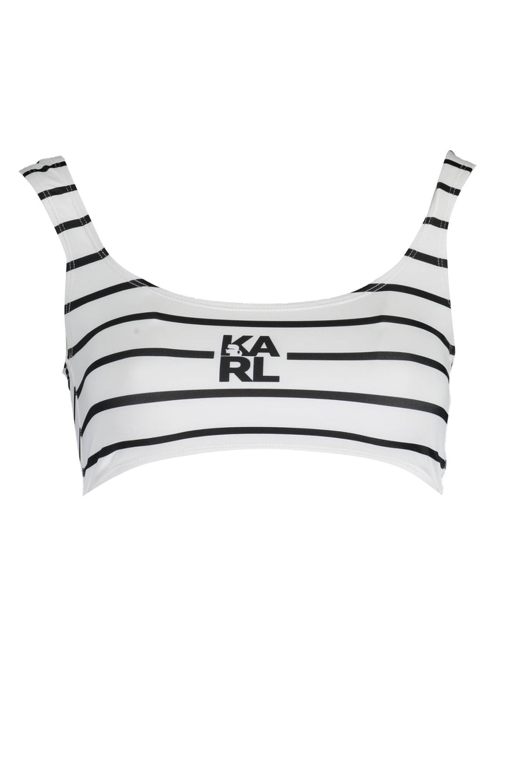 KARL LAGERFELD BEACHWEAR BADEANZUG TOP FRAU WEIß