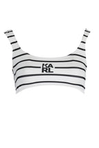 KARL LAGERFELD BEACHWEAR BADEANZUG TOP FRAU WEIß
