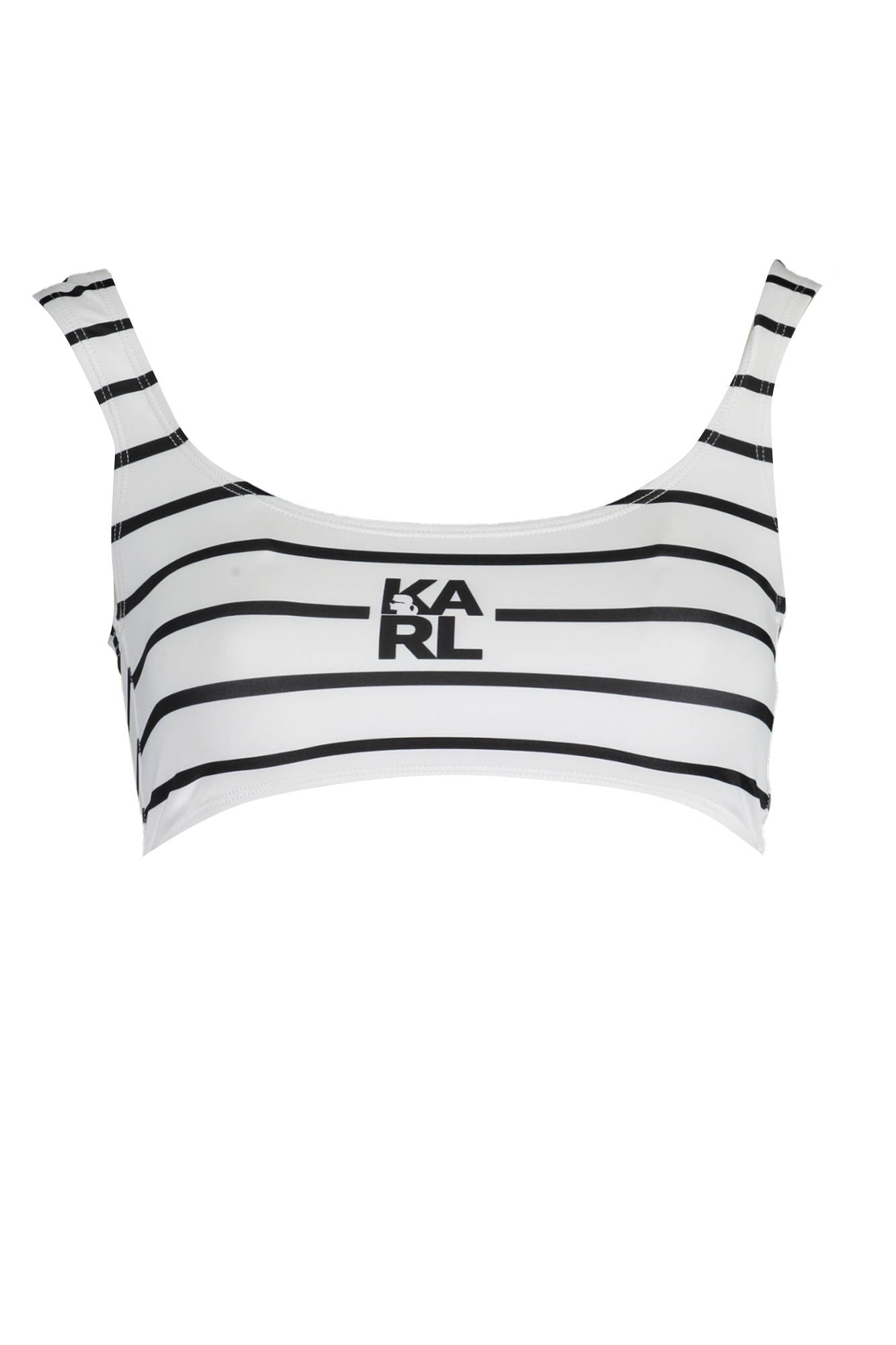 KARL LAGERFELD BEACHWEAR BADEANZUG TOP FRAU WEIß