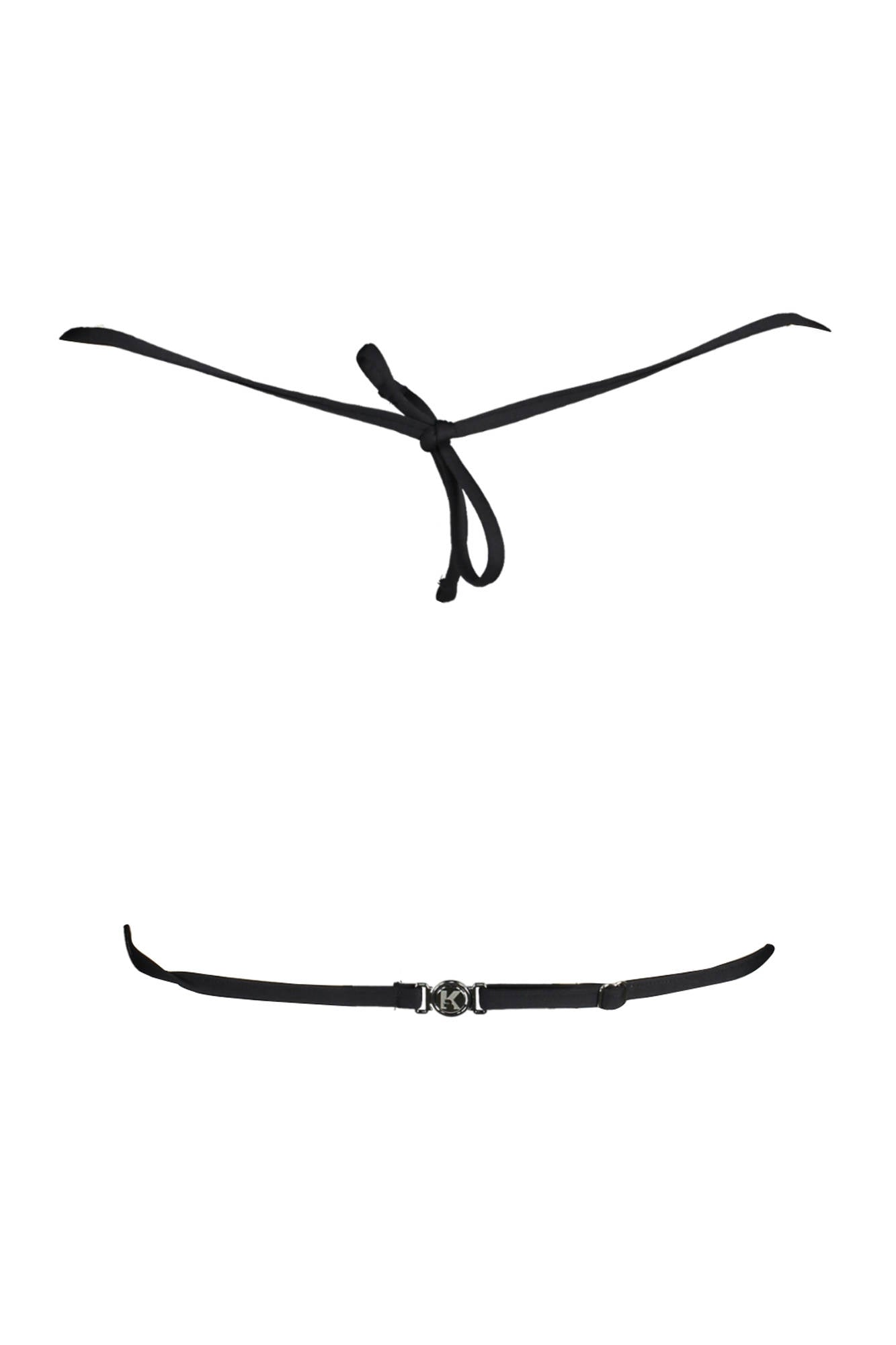Karl Lagerfeld Beachwear Badeanzug-Oberteil Damen Gelb – Triangle-Modell mit Schnürsenkeln Zweitbild