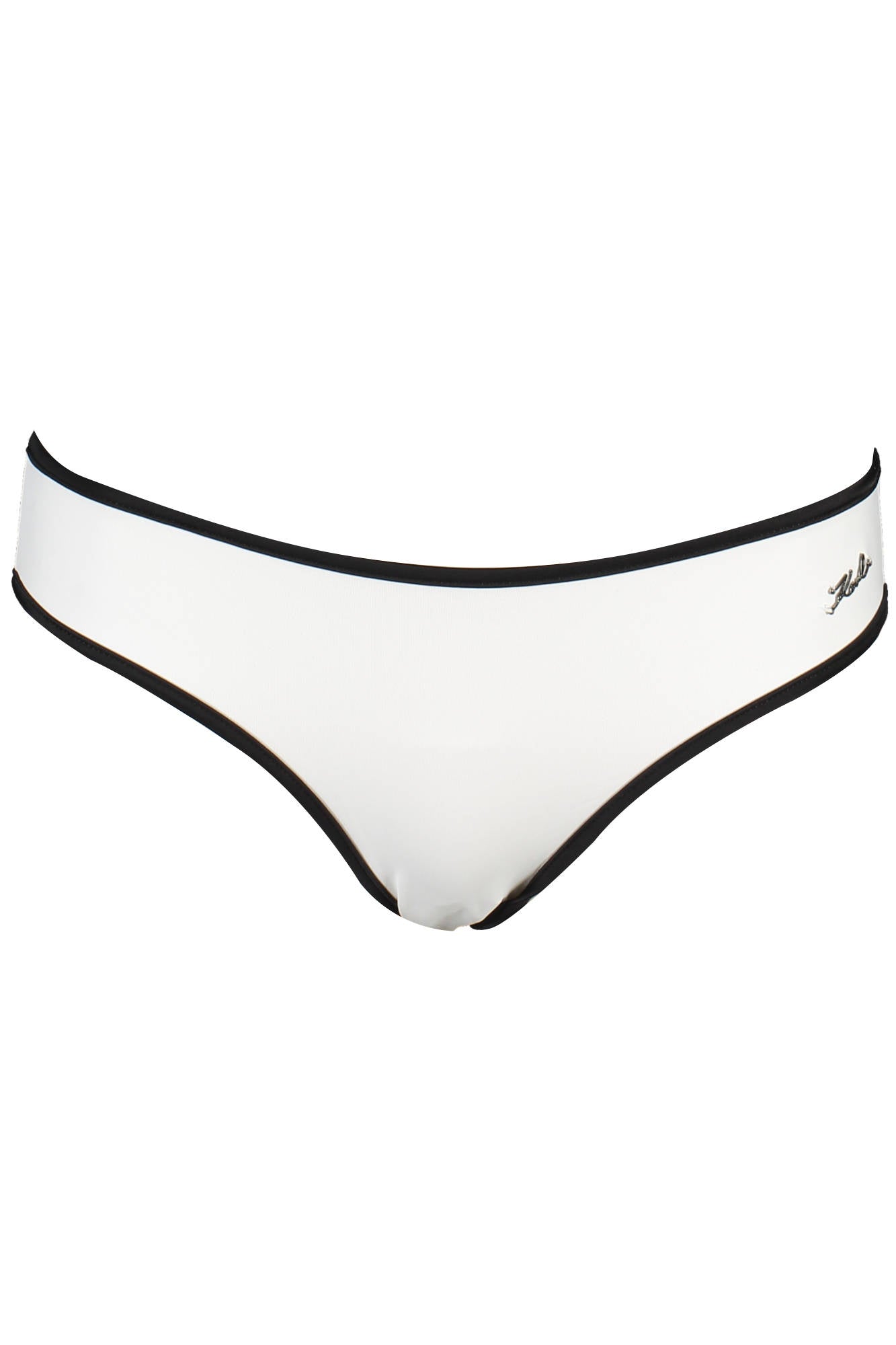 KARL LAGERFELD BEACHWEAR Badeshorts Damen Weiß – Kontrastierende Details & Logo Weiß