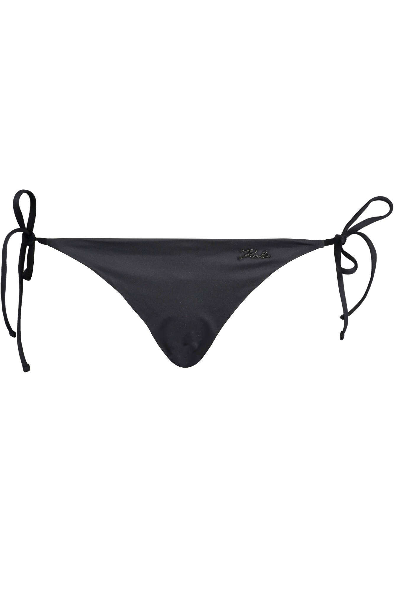 KARL LAGERFELD BEACHWEAR Schwarzes Damenkostüm – Bademode mit Schnürverschluss Schwarz