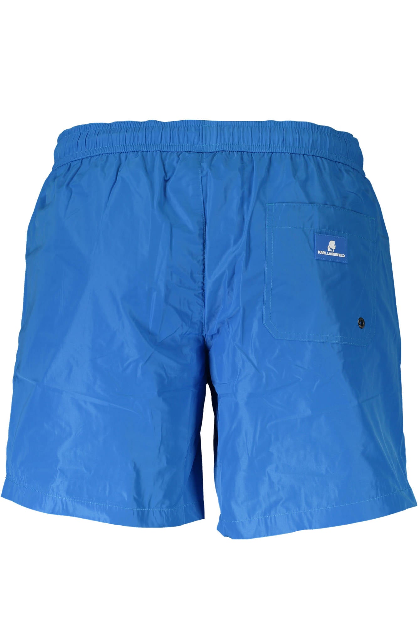 KARL LAGERFELD BEACHWEAR Badeanzughose Herren Blau – Medium Swim Boxer mit Logo-Print Hellblau