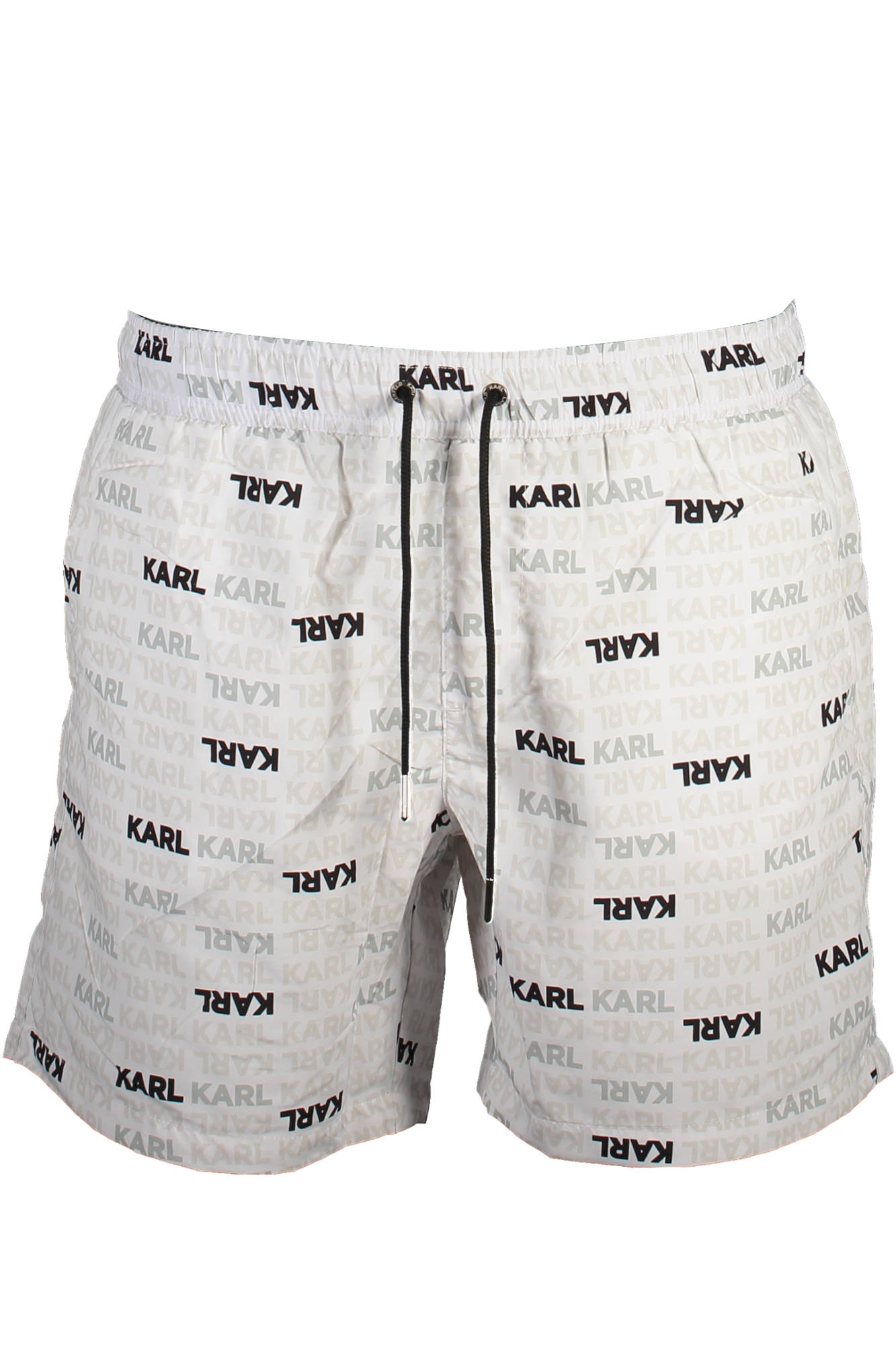KARL LAGERFELD BEACHWEAR Badehose Herren Schwarz – Medium Beach Boxer mit Slip Weiß
