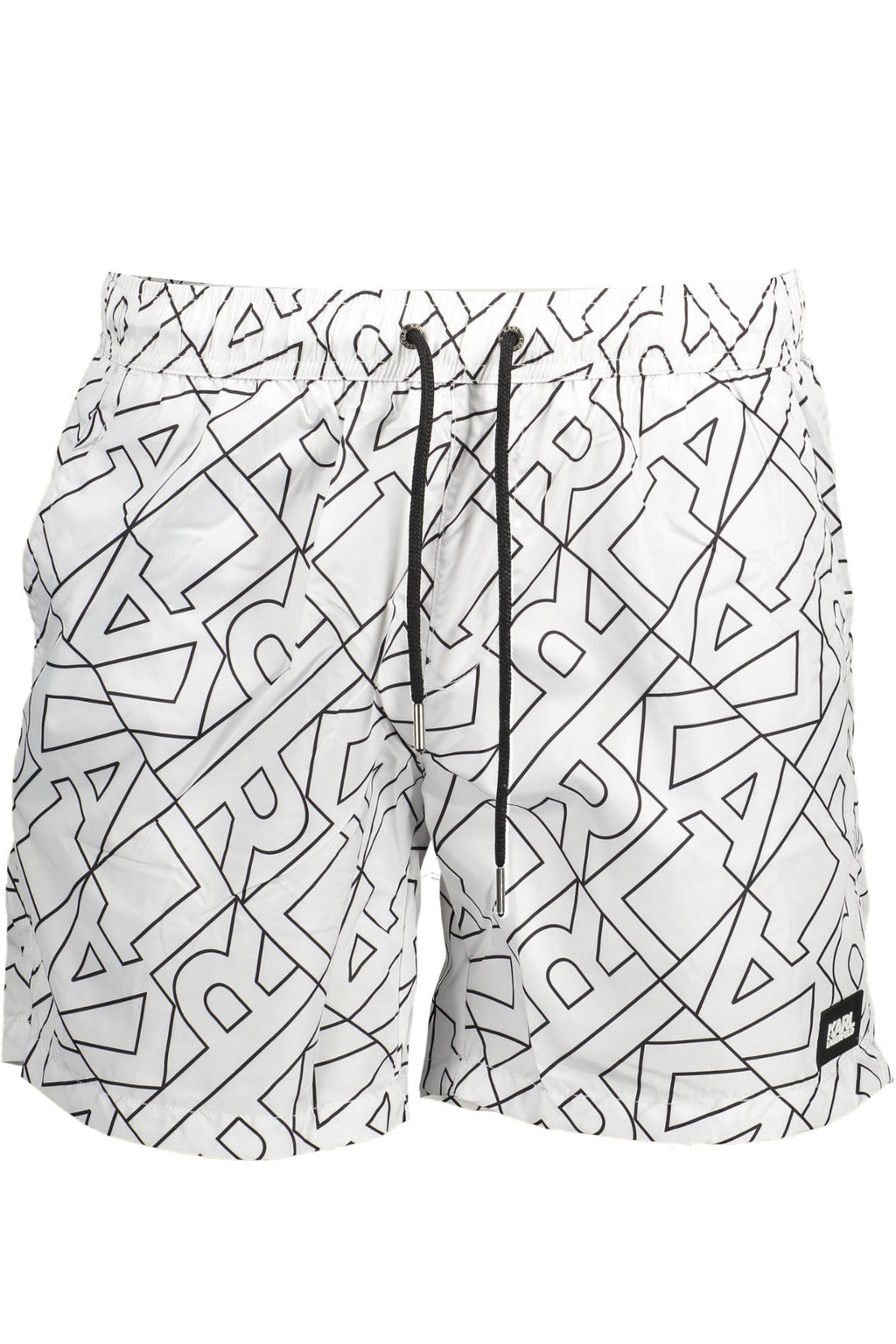 KARL LAGERFELD BEACHWEAR BADEANZUGHOSE HERREN WEISS