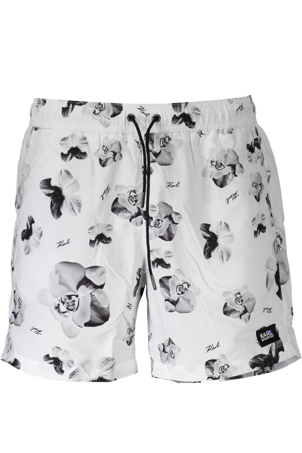 KARL LAGERFELD BEACHWEAR BADEANZUGHOSE HERREN WEISS