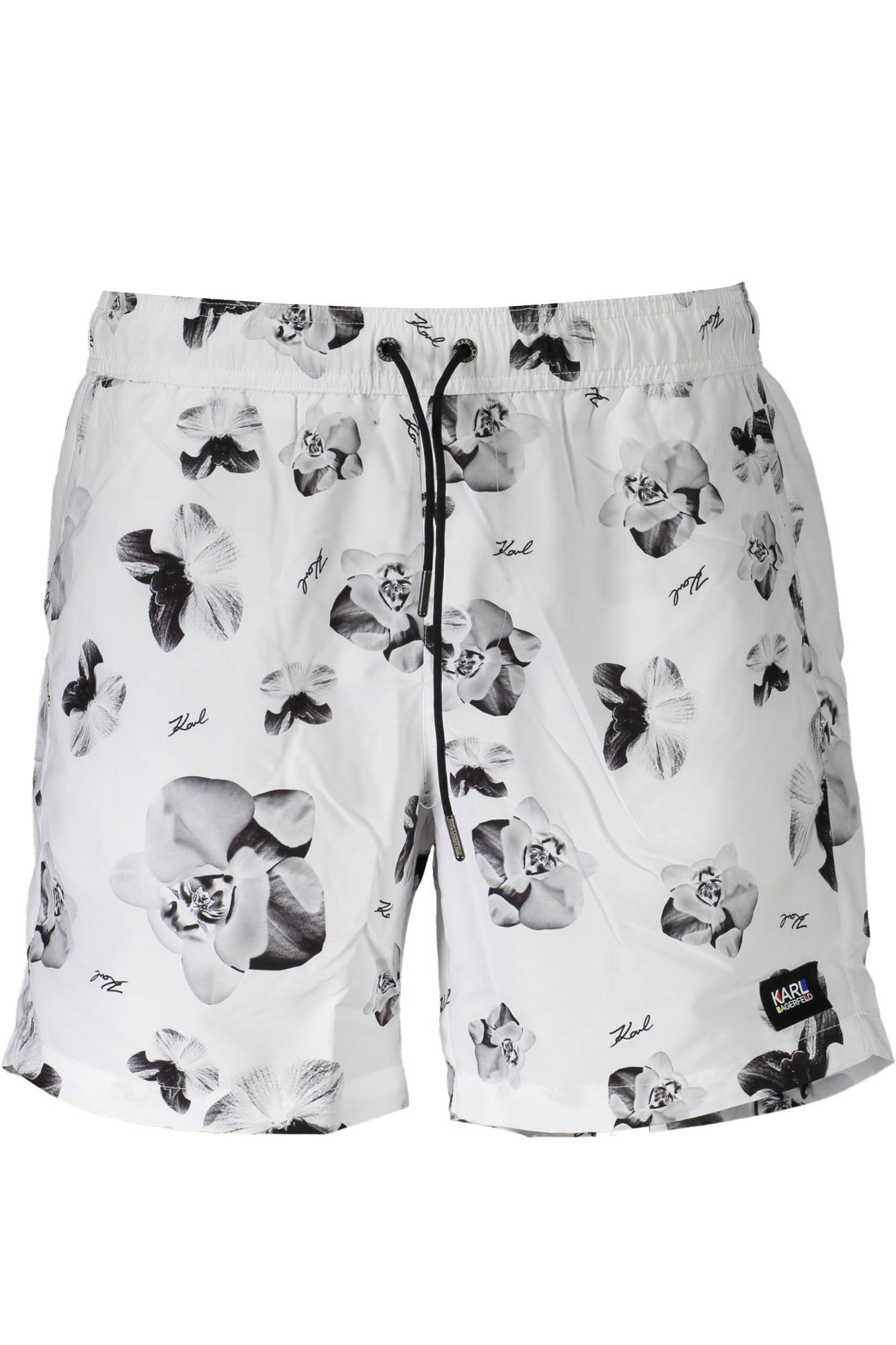 KARL LAGERFELD BEACHWEAR BADEANZUGHOSE HERREN WEISS