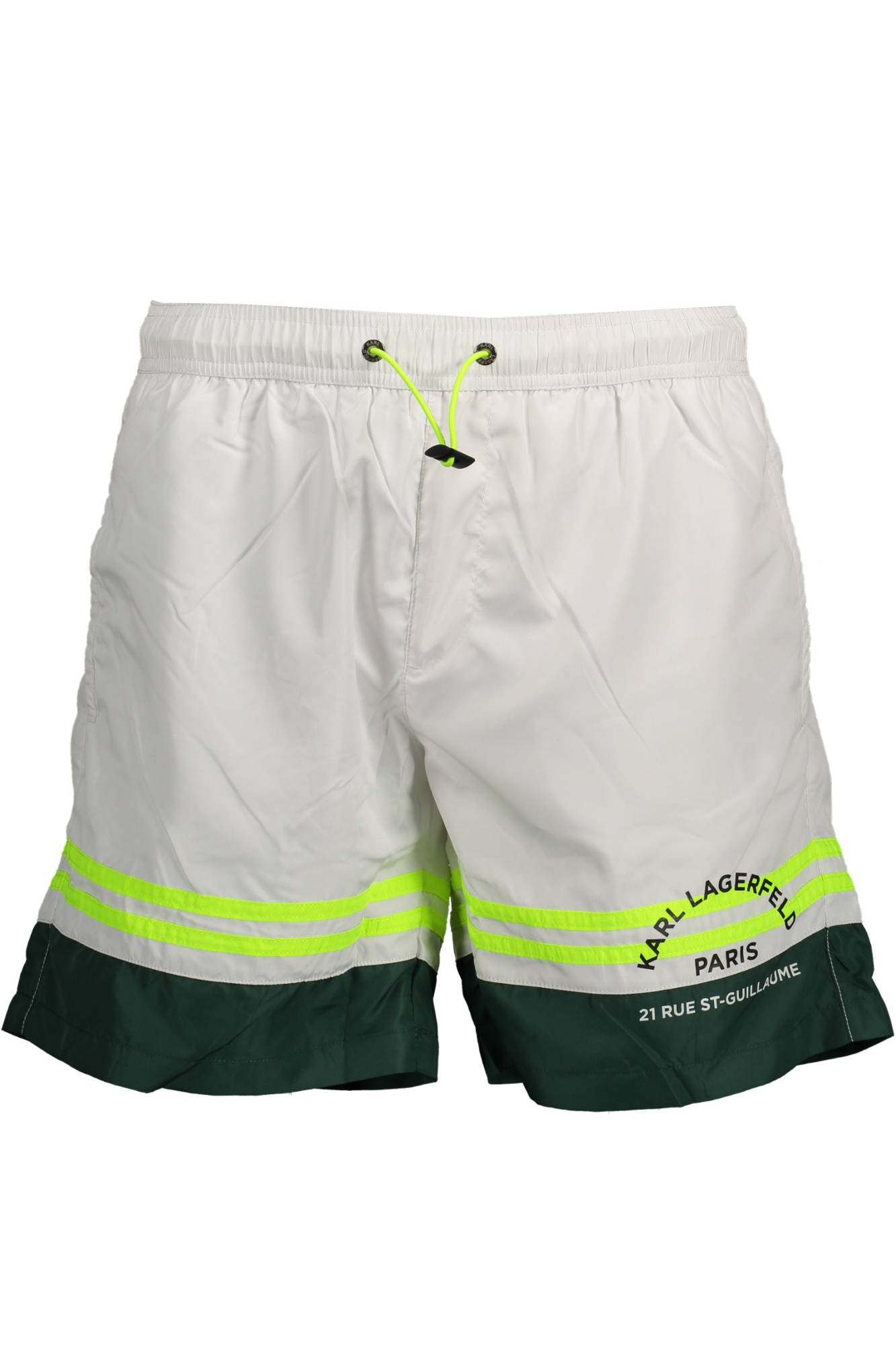 KARL LAGERFELD BEACHWEAR Badeboxer Herren – Kurze Badehose mit Kontrastdetails Weiß