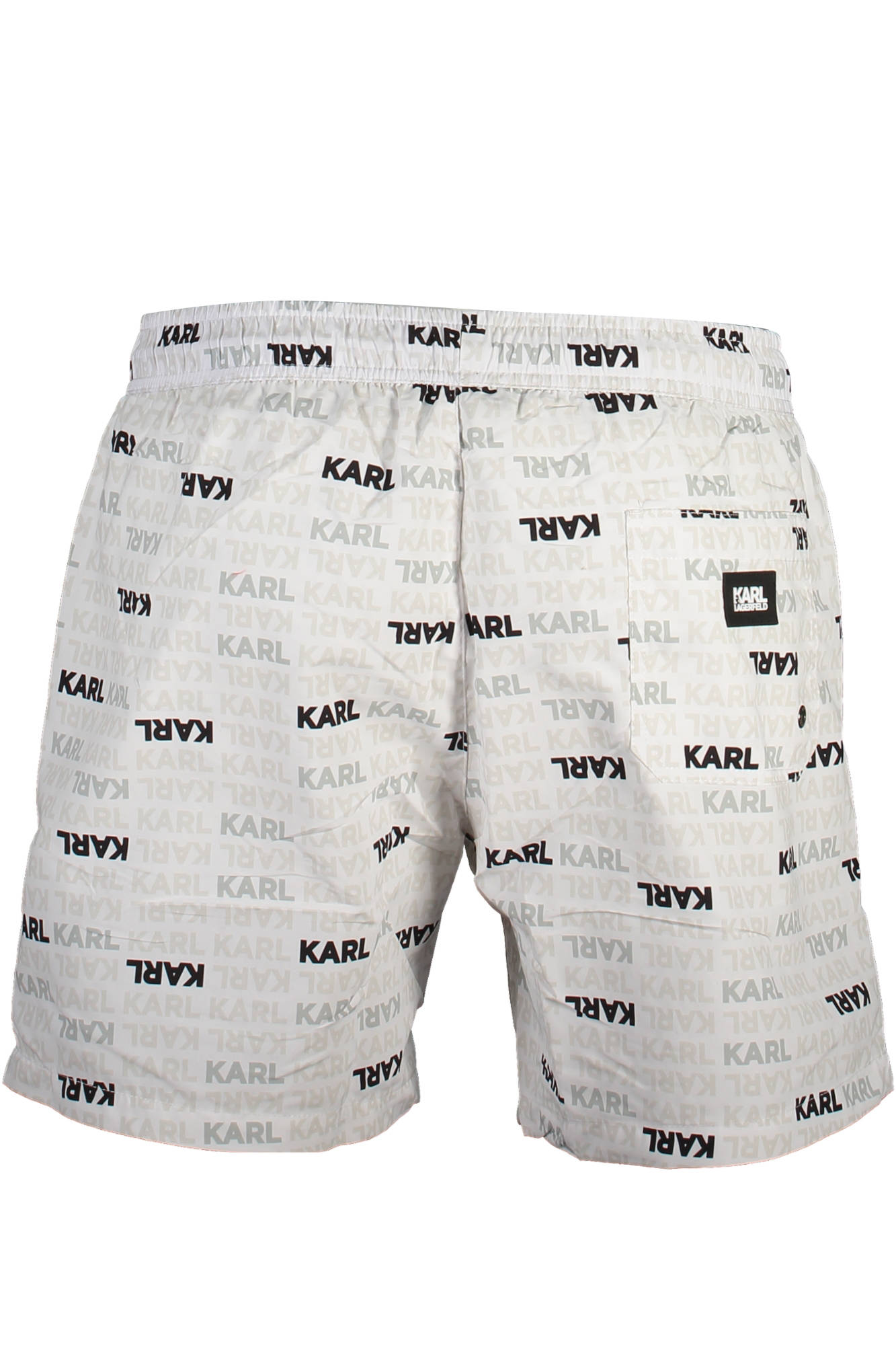 KARL LAGERFELD BEACHWEAR Badehose Herren Schwarz – Medium Beach Boxer mit Slip Weiß