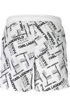 KARL LAGERFELD BEACHWEAR BADEANZUGHOSE HERREN WEISS