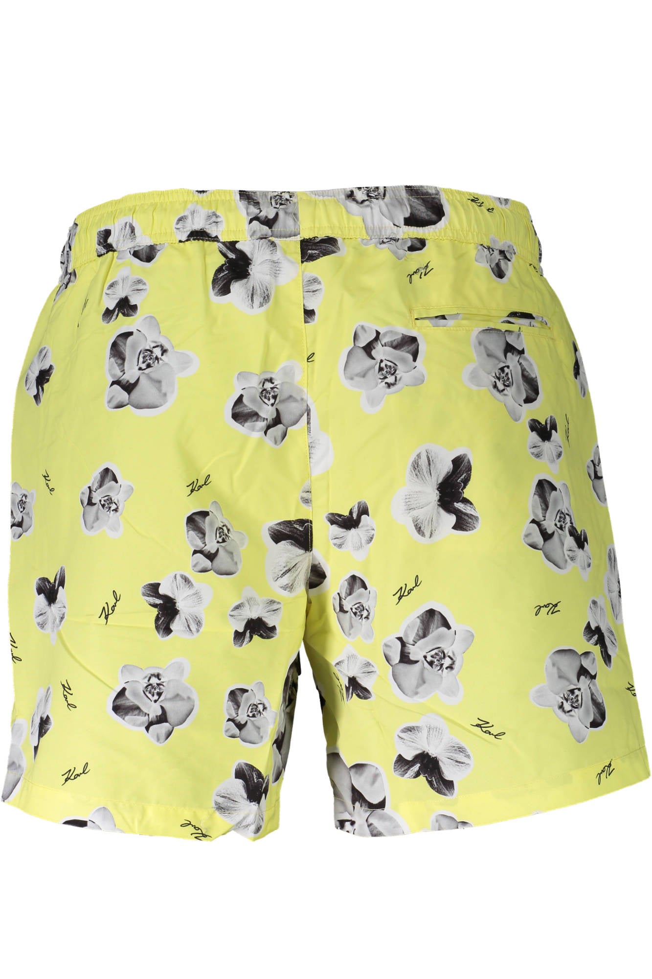 KARL LAGERFELD BEACHWEAR Badeanzughose Herren Gelb – Medium Swim Boxer mit Tasche Gelb