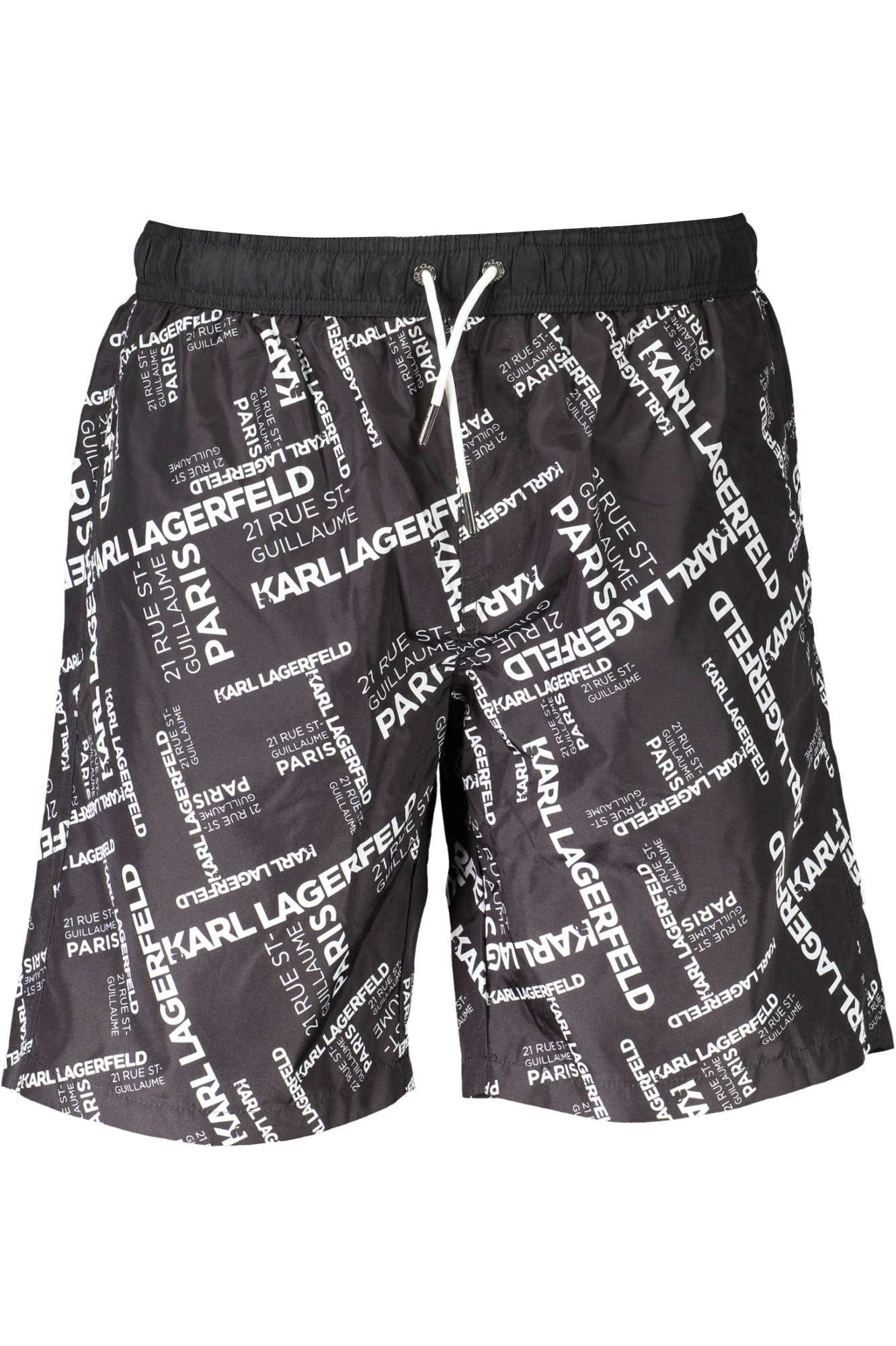 KARL LAGERFELD BEACHWEAR Badeanzugteile Unter Herren Schwarz – Long Sea Boxer mit Taschen Schwarz Hauptbild