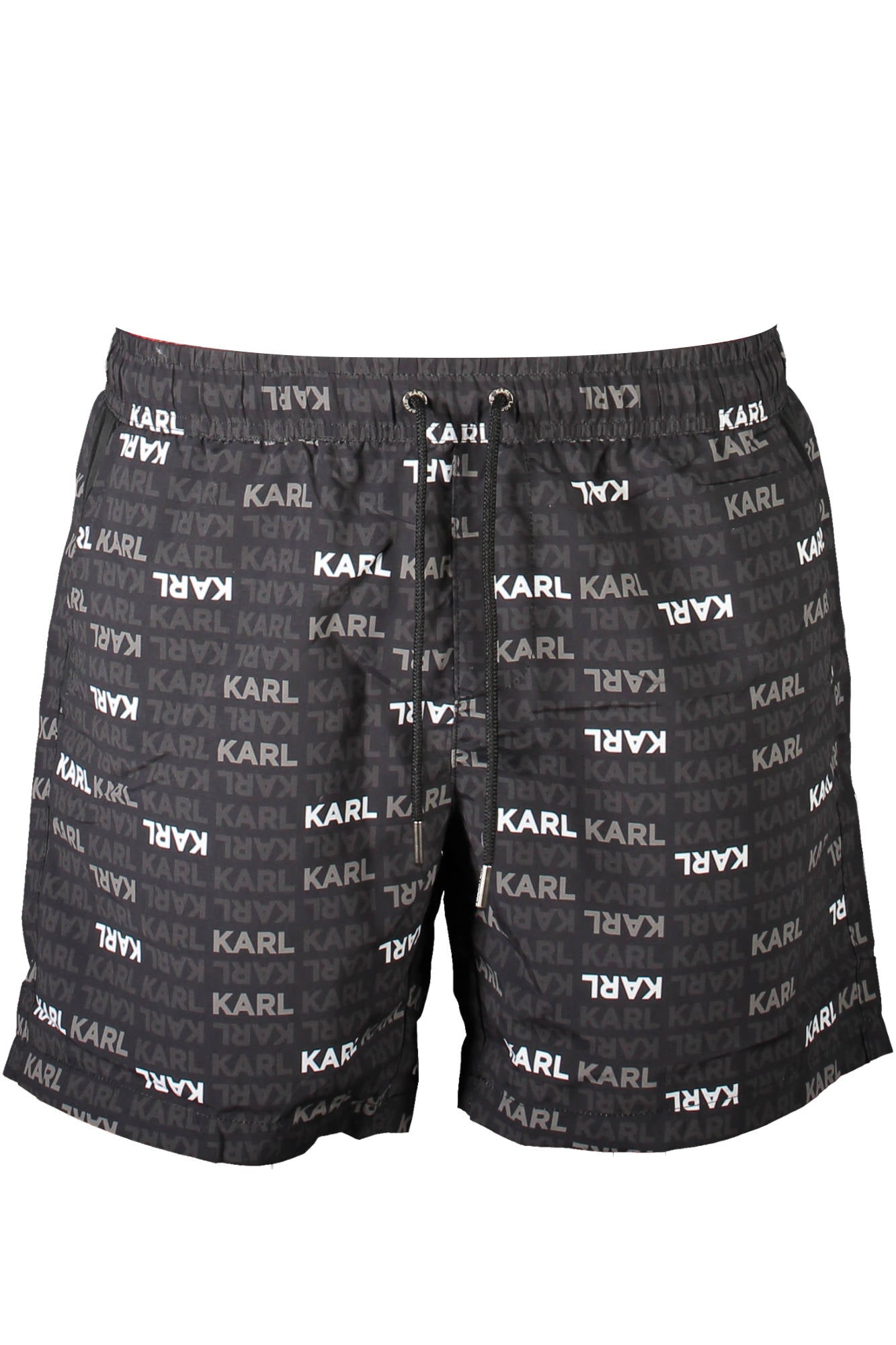 KARL LAGERFELD BEACHWEAR Badehose Herren Schwarz – Medium Beach Boxer mit Slip Schwarz