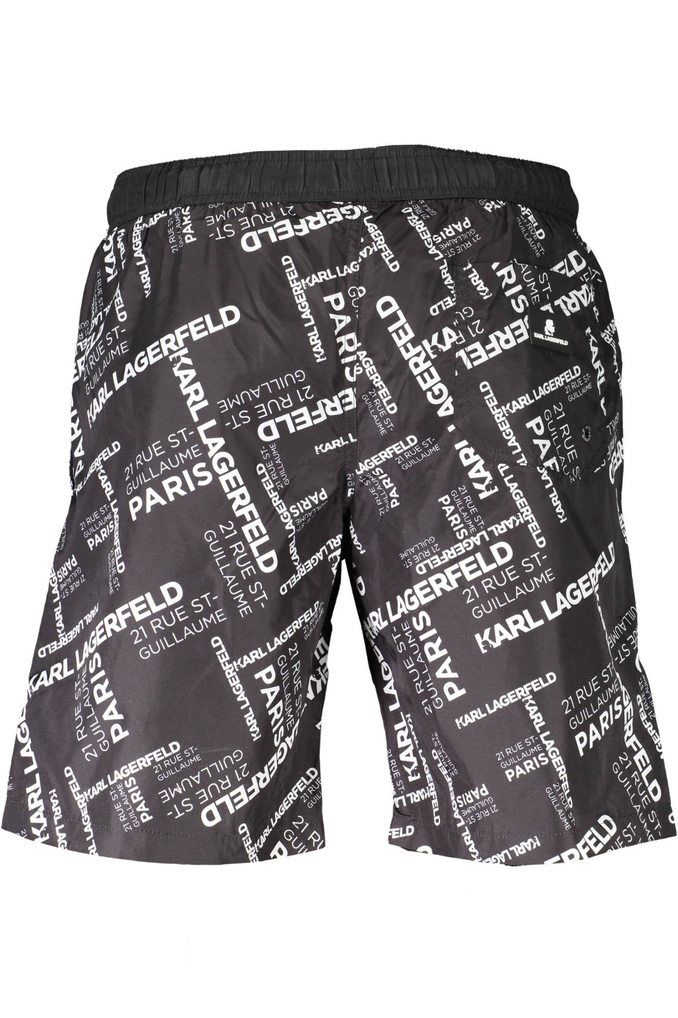 KARL LAGERFELD BEACHWEAR Badeanzugteile Unter Herren Schwarz – Long Sea Boxer mit Taschen Schwarz
