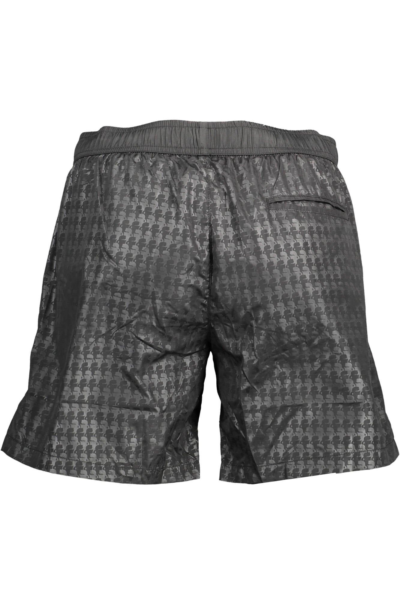 KARL LAGERFELD BEACHWEAR Badehose Herren Schwarz – Elastischer Bund mit Kontrastdetails Schwarz