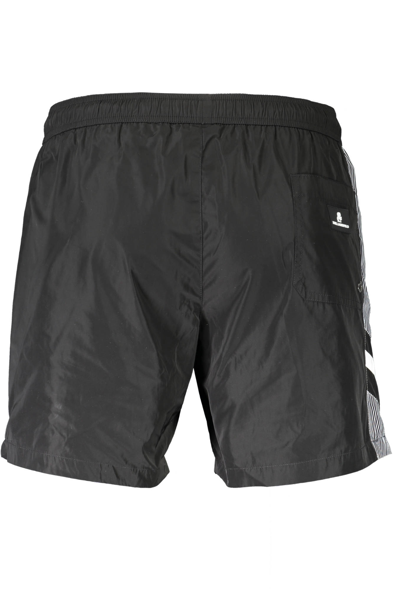 KARL LAGERFELD BEACHWEAR Badehose Herren Rot – Medium Sea Boxer mit Logo-Applikation Schwarz