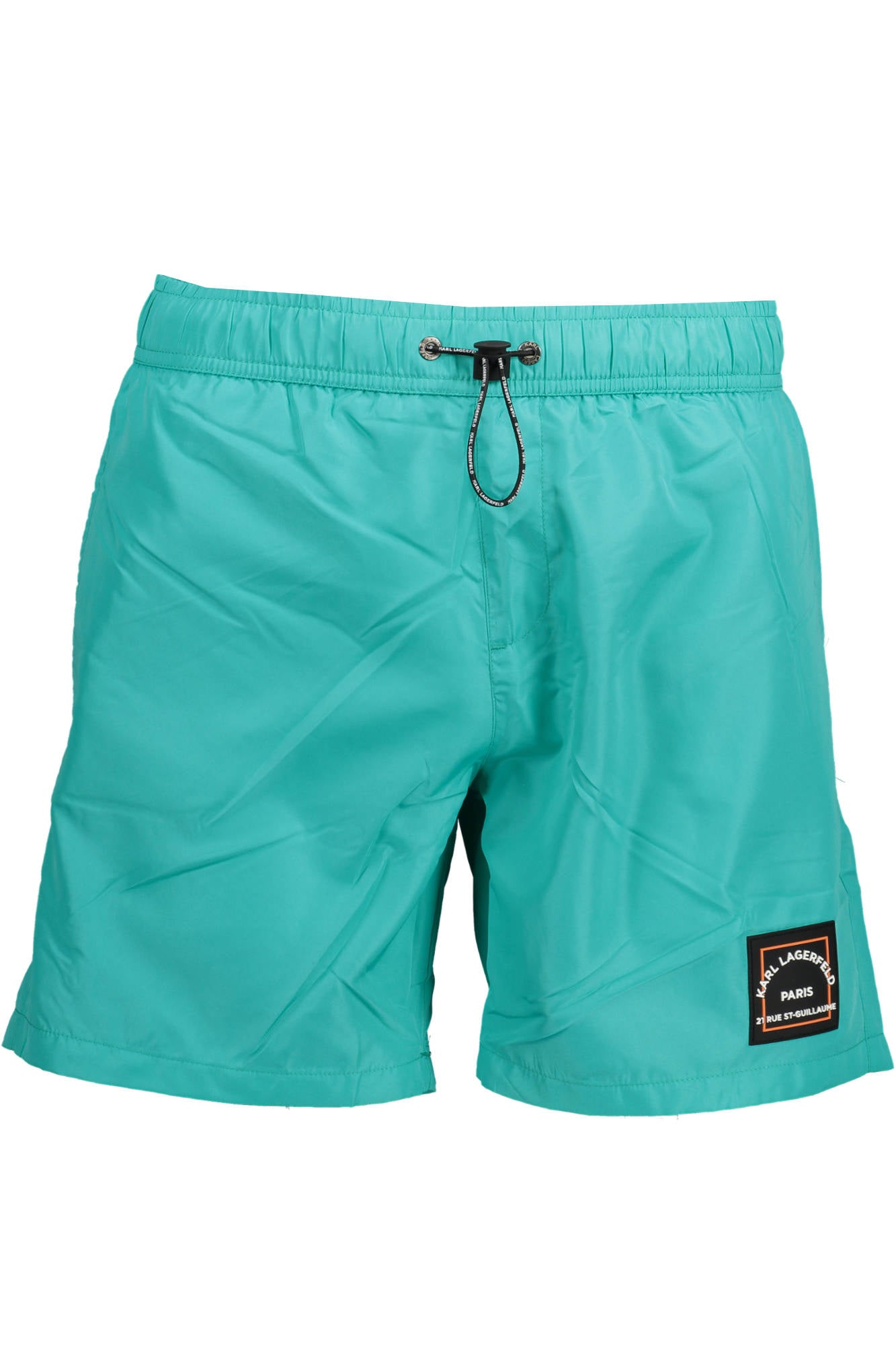 KARL LAGERFELD BEACHWEAR Badeanzughose Herren Grün – Elastischer Bund & Logo-Applikation Grün