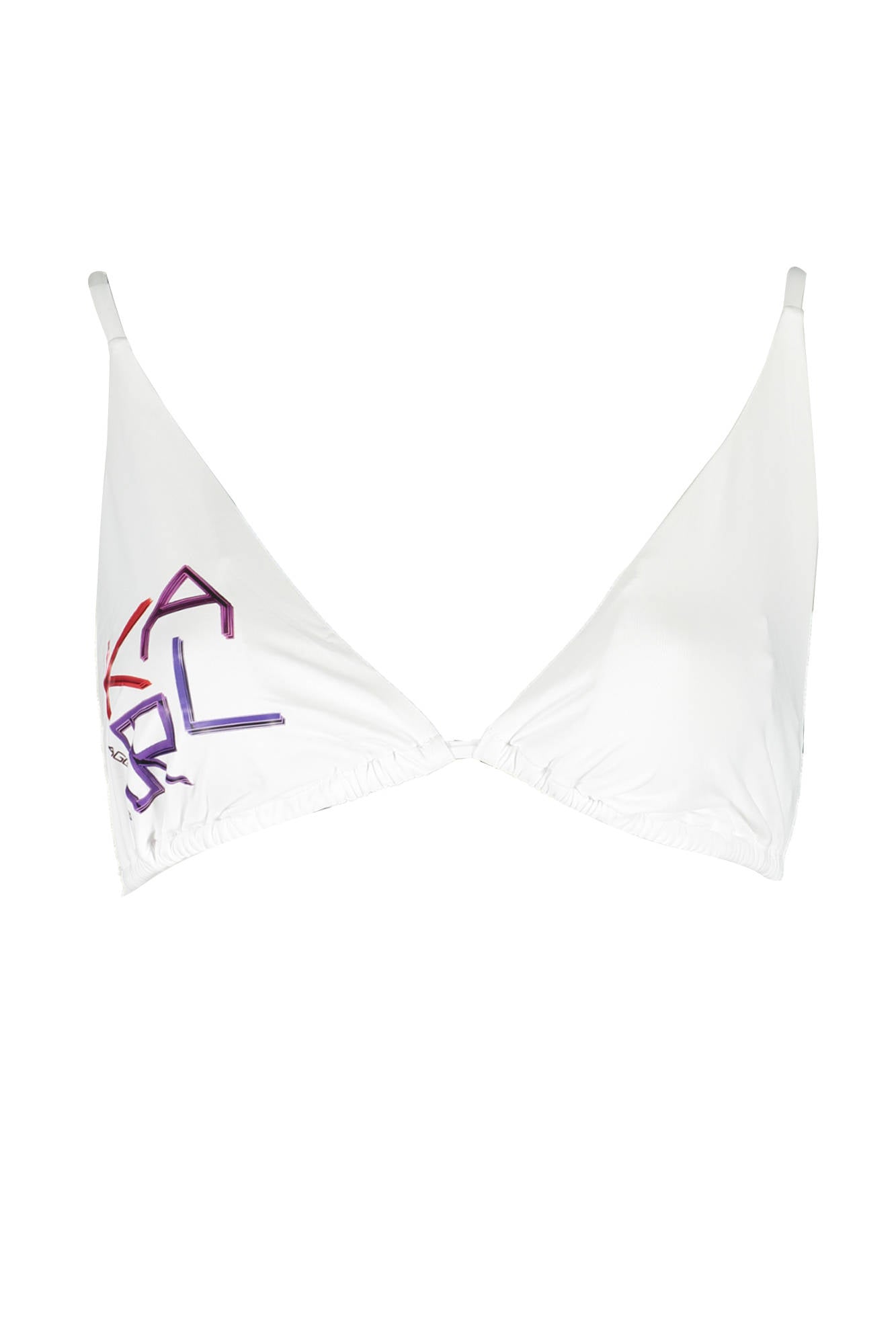 Karl Lagerfeld Badeanzug Damen – Roter Triangel-Bikini mit Schnürverschluss Weiß