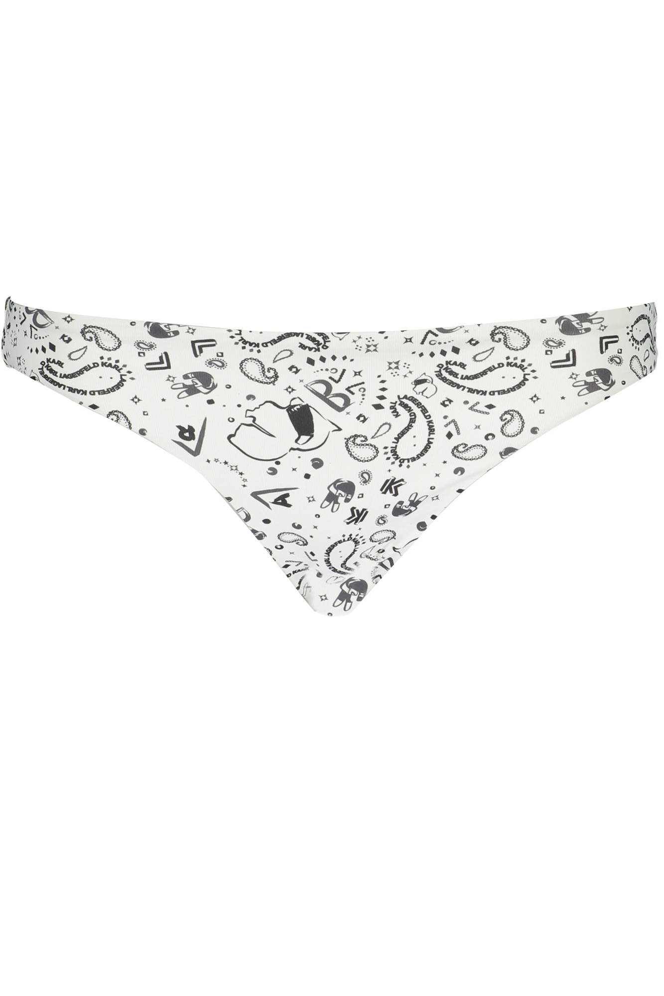 KARL LAGERFELD BEACHWEAR Badeanzugteil Unter Weiss Damen – Gefütterte Badehose Weiß