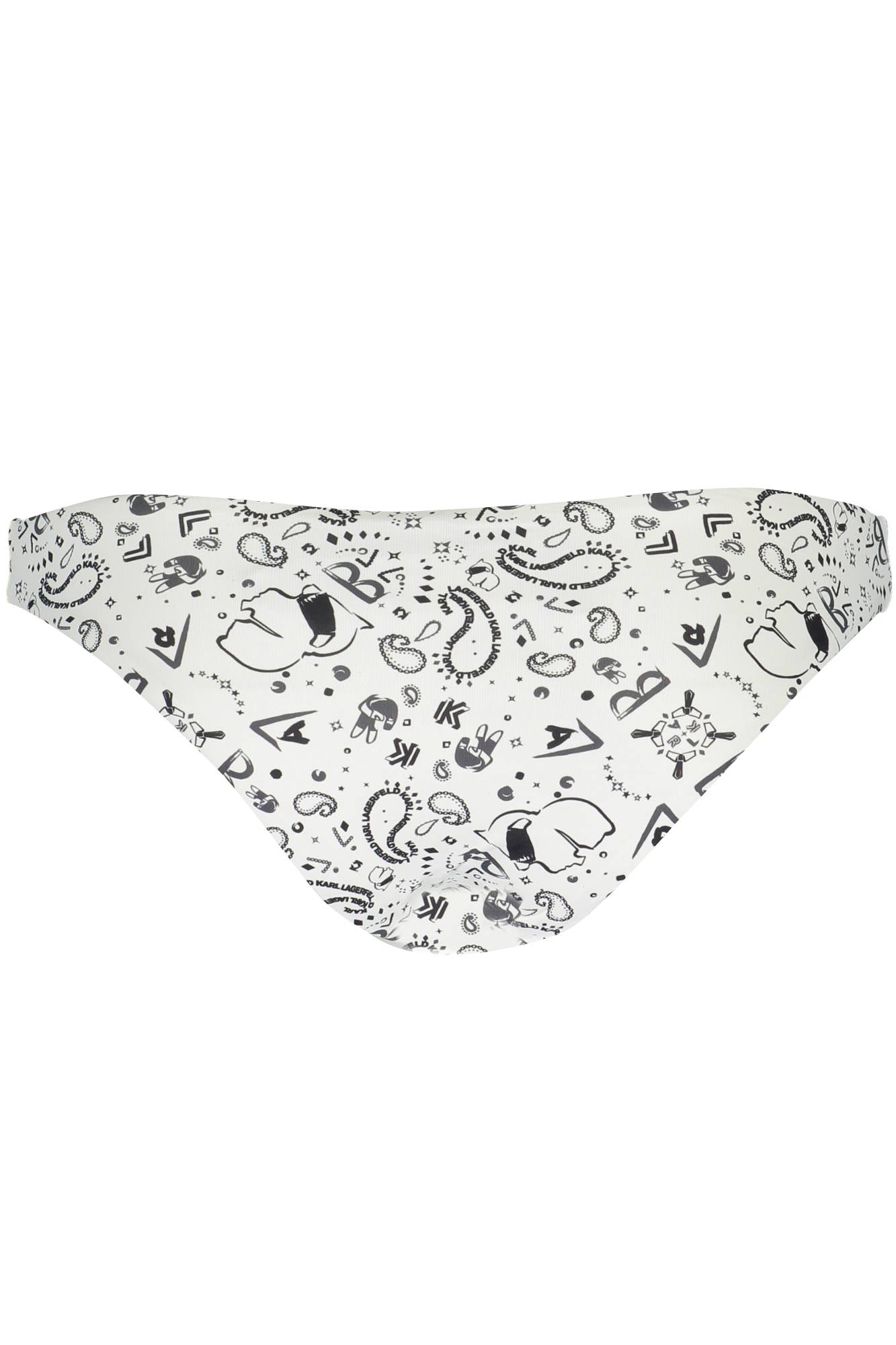 KARL LAGERFELD BEACHWEAR Badeanzugteil Unter Weiss Damen – Gefütterte Badehose Weiß