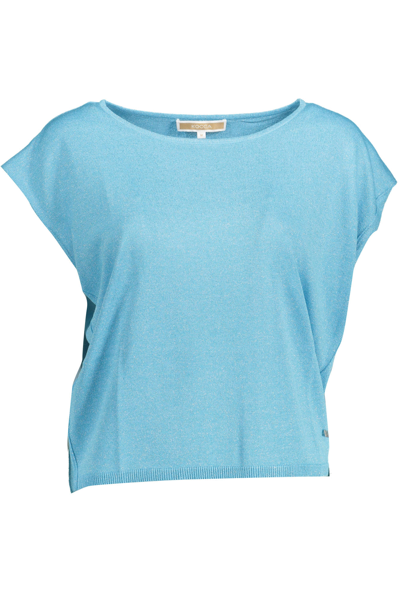 KOCCA Rosa Ärmelloses T-Shirt Damen – U-Boot-Ausschnitt für Frühjahr/Sommer Hellblau