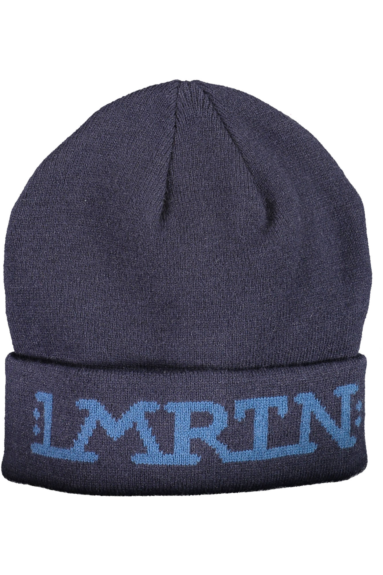 LA MARTINA Mütze Blue Man für Herren – Warme Strickmütze für Herbst/Winter Blau