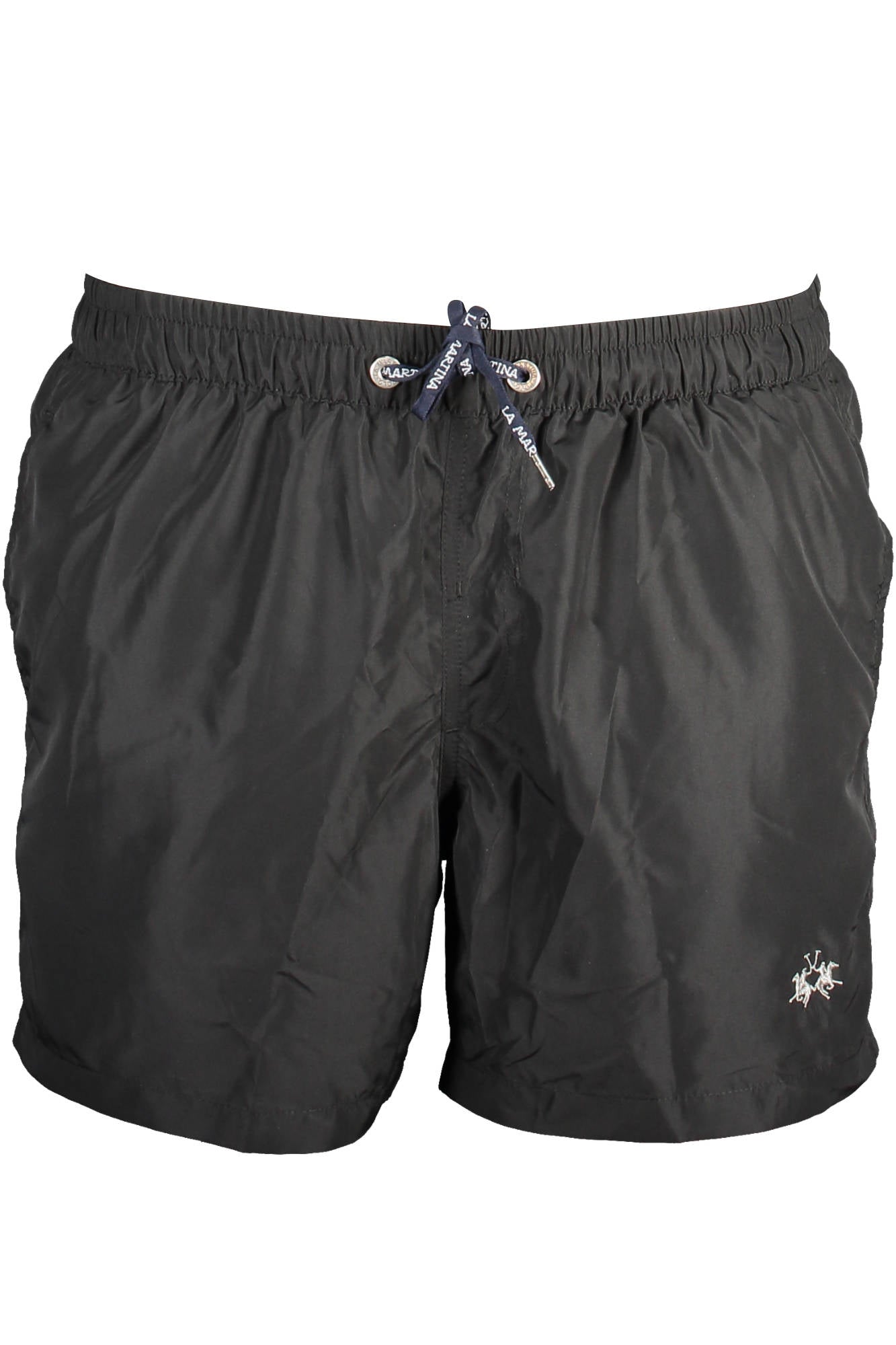 LA MARTINA Badehose Herren – Elastischer Bund mit Schnürung & Logo-Stickerei Schwarz