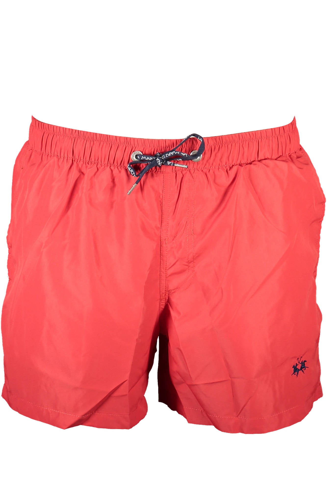 LA MARTINA Badeboxer Herren – Elastischer Bund mit Schnürung & Stickerei Rot