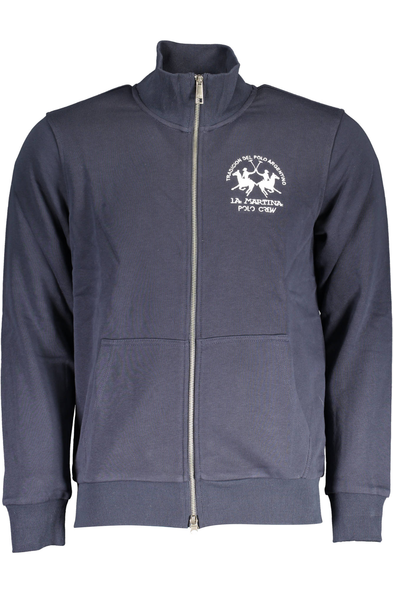 Graues Sweatshirt Mit Reissverschluss Für Herren La Martina Blau