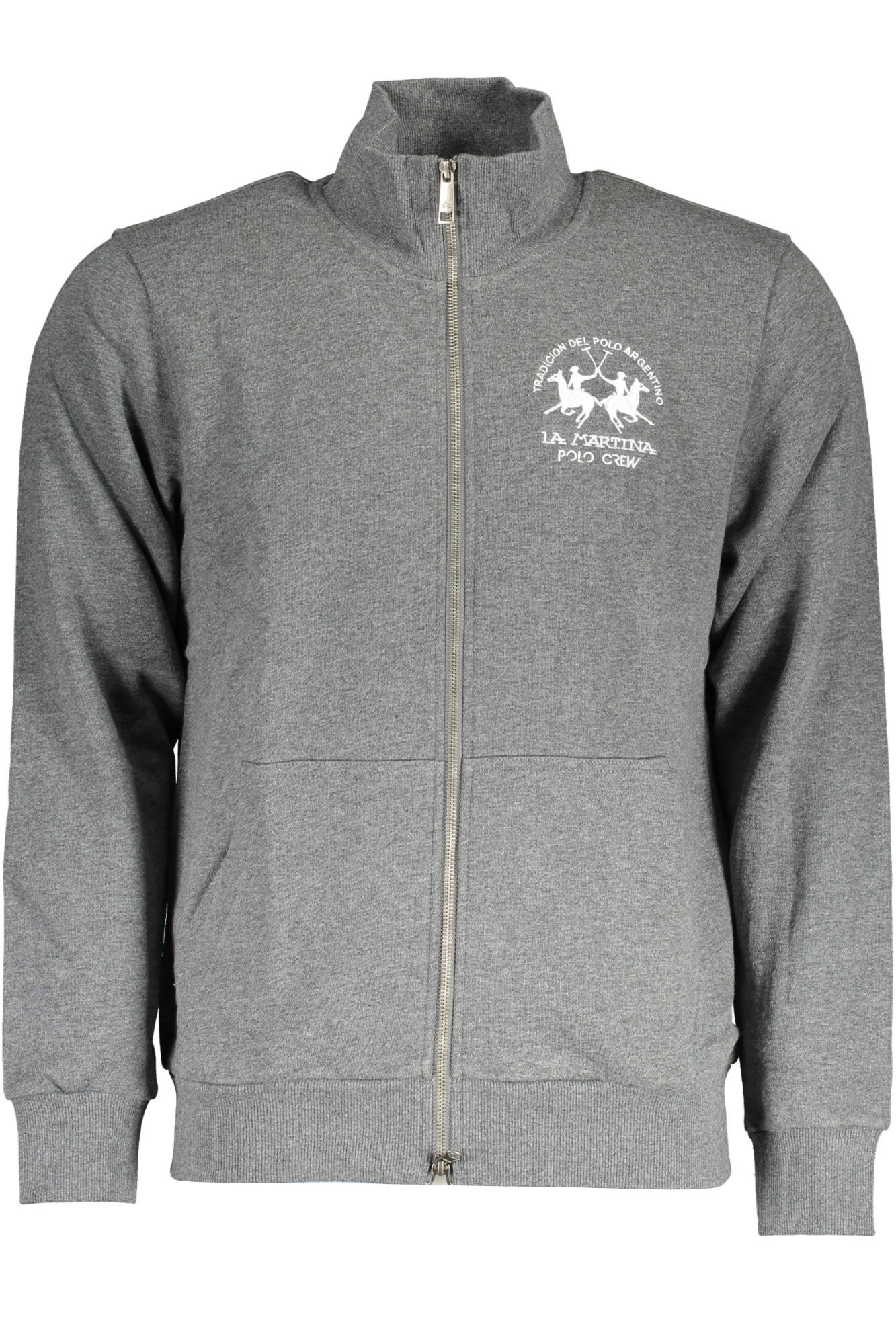 Graues Sweatshirt Mit Reissverschluss Für Herren La Martina Grau